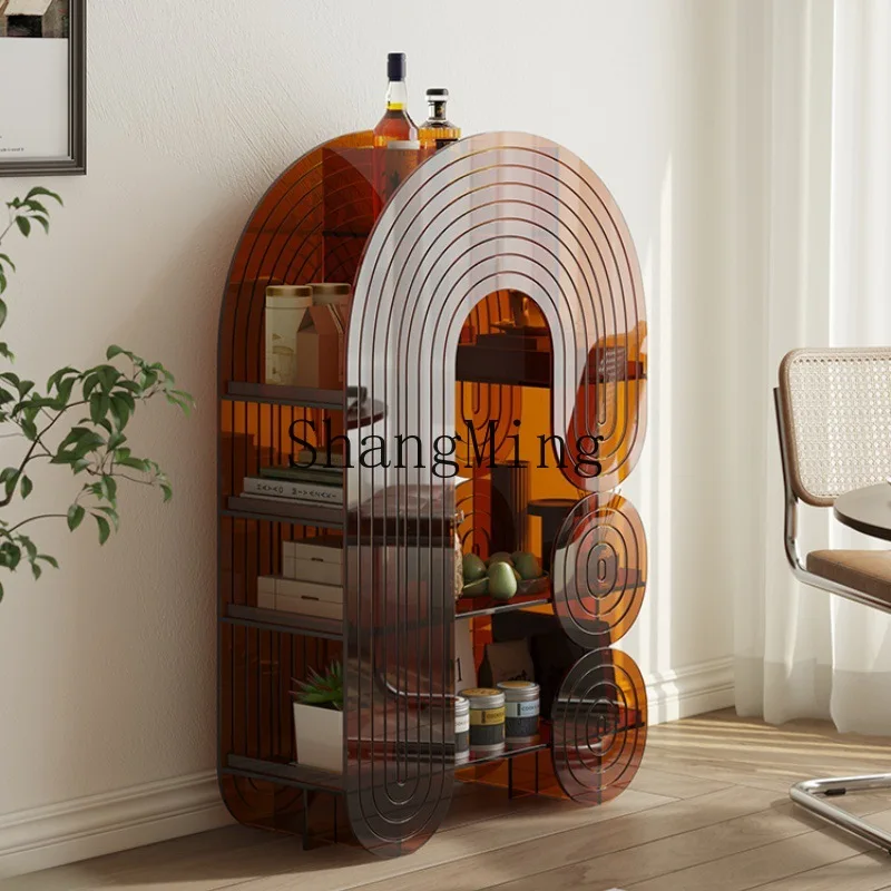 SM الحد الأدنى الإبداعية الاكريليك الموقد الشرفة خزانة مجلة رف الكتب غرفة المعيشة الديكور رف متعدد الطبقات #2