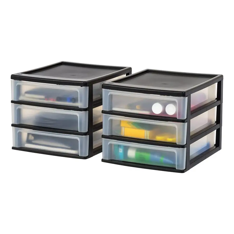 

Пластиковый настольный органайзер с 3 выдвижными ящиками, 2 шт., для косметики, лаков для ногтей, канцелярских принадлежностей, товаров для творчества и рукоделия