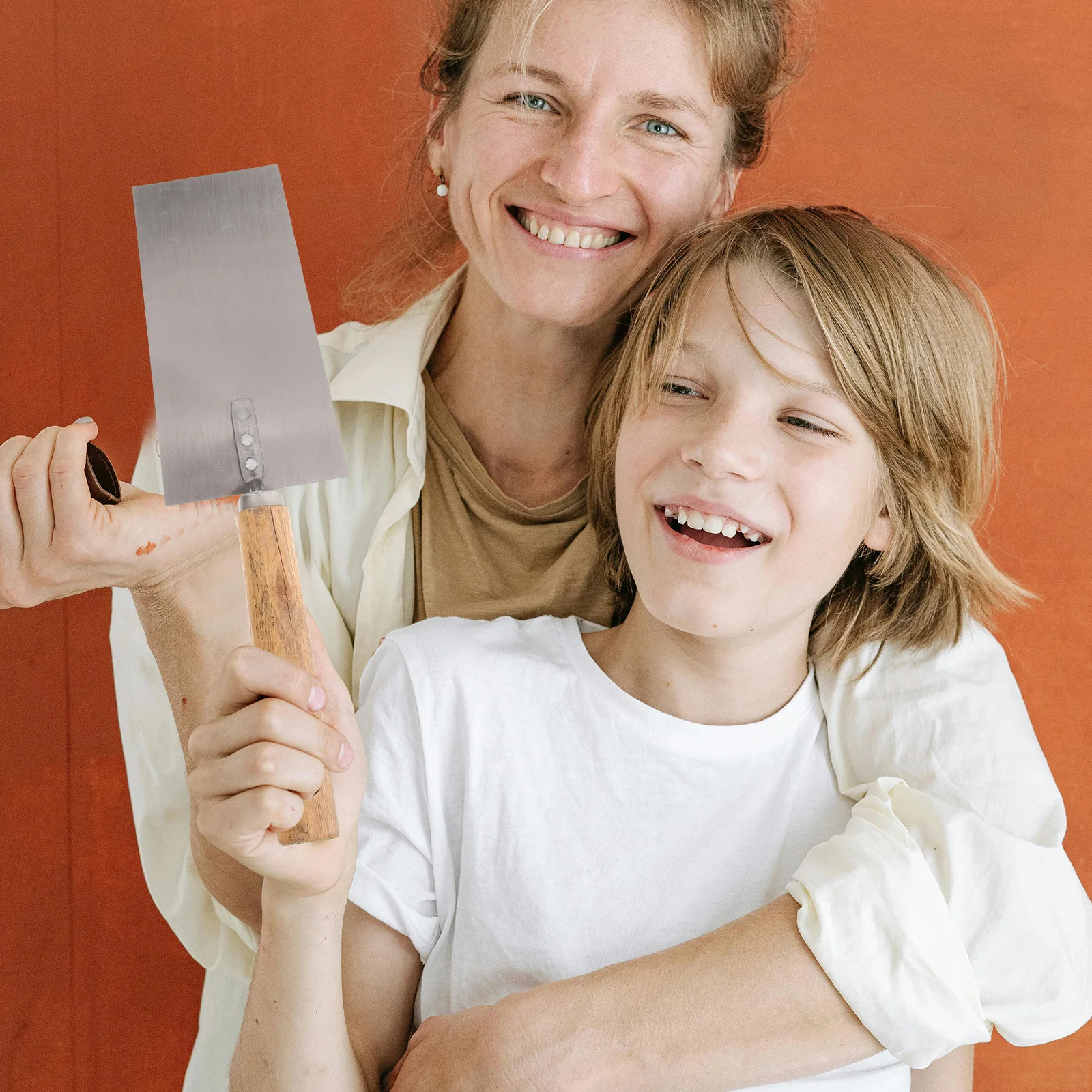 Large Size Wood Handle Plaster Trowel Gentle Design Easy Grasp Clay Tablet Wallboard Masonry Tool Drywall Smoothing Spatula