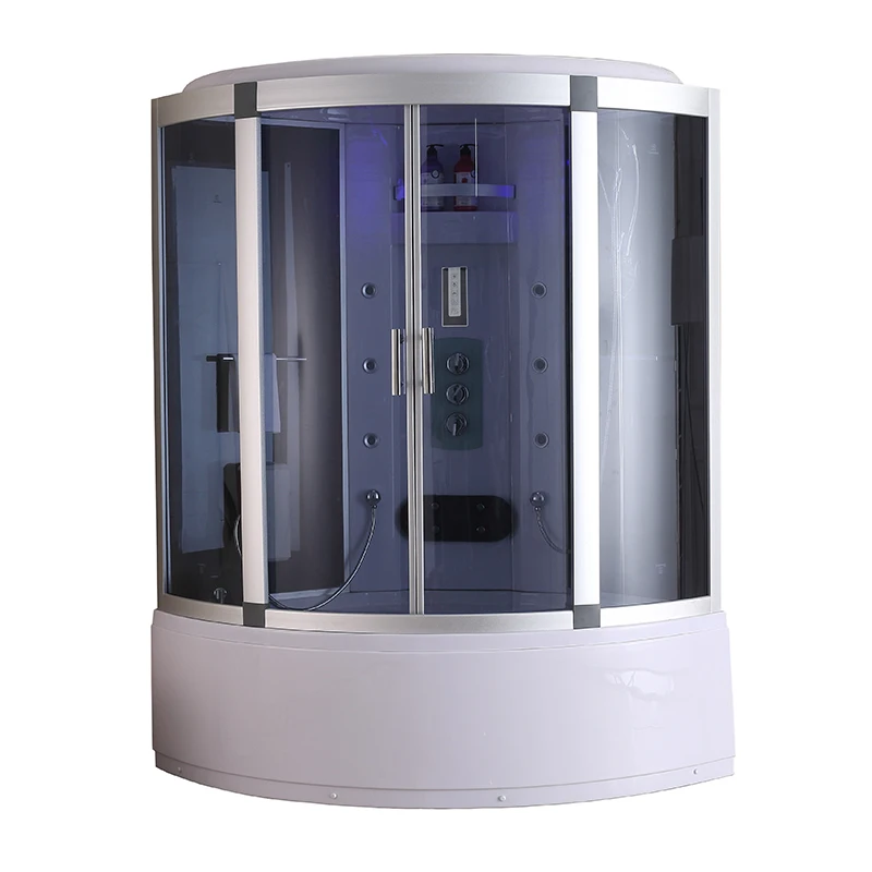 Shower room, integral bathroom, fan-shaped closed bathing room, sliding door tempered glass