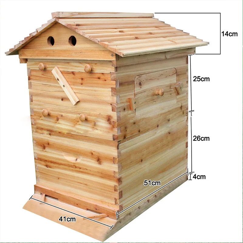 NEW 2024 Hot Selling Wooden Beehive Honey Automatic Self-Flowing Farm Beehive Artesian Honey Box Set