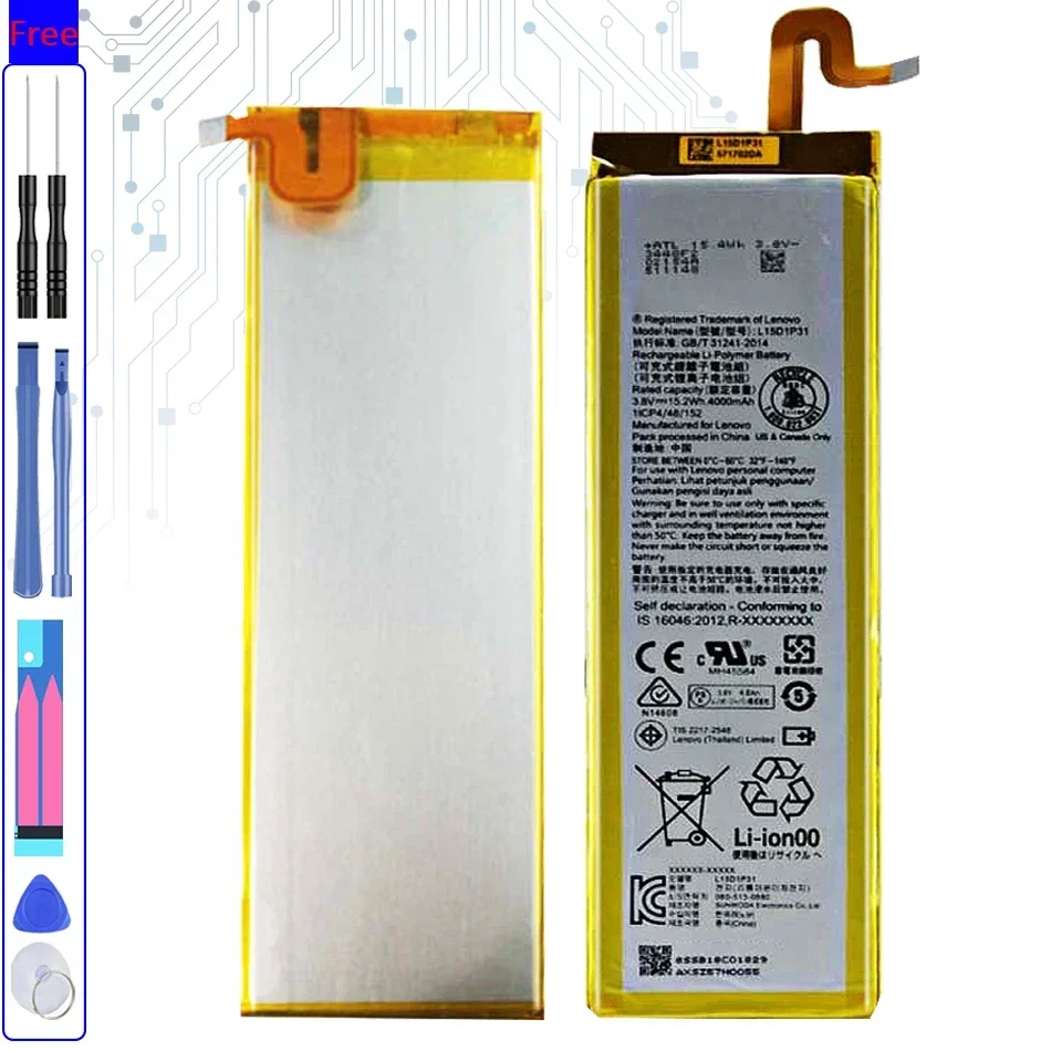 

Battery L15D1P31 4000mAh For Lenovo Yoga Tab 3 Tab3 Pro YT3-X90L YT3-X90F YT3-X90X X90 Bateria