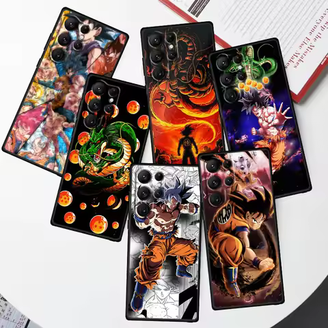Japanese Art D-Dragon Ball Z For Samsung Galaxy S24 S23 S22 S21 S20 FE S10 S10E Plus Ultra Pro Lite 5G Black Phone Case