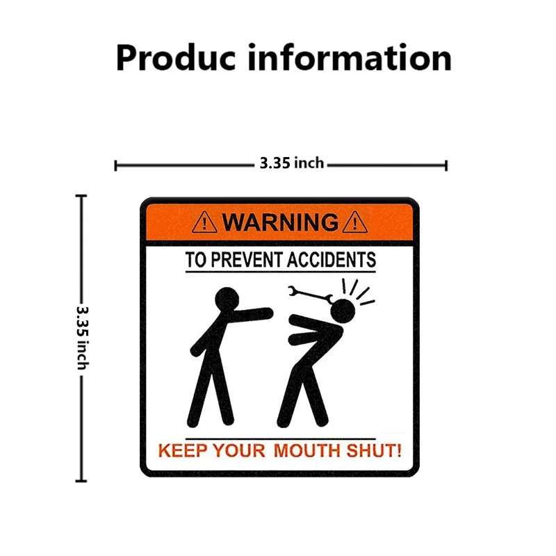 To Prevent Accidents Keep Your Mouth Shut Vinyl Sticker Decal For  Laptops Or Any Smooth Surface Easy To Apply Practical Durable