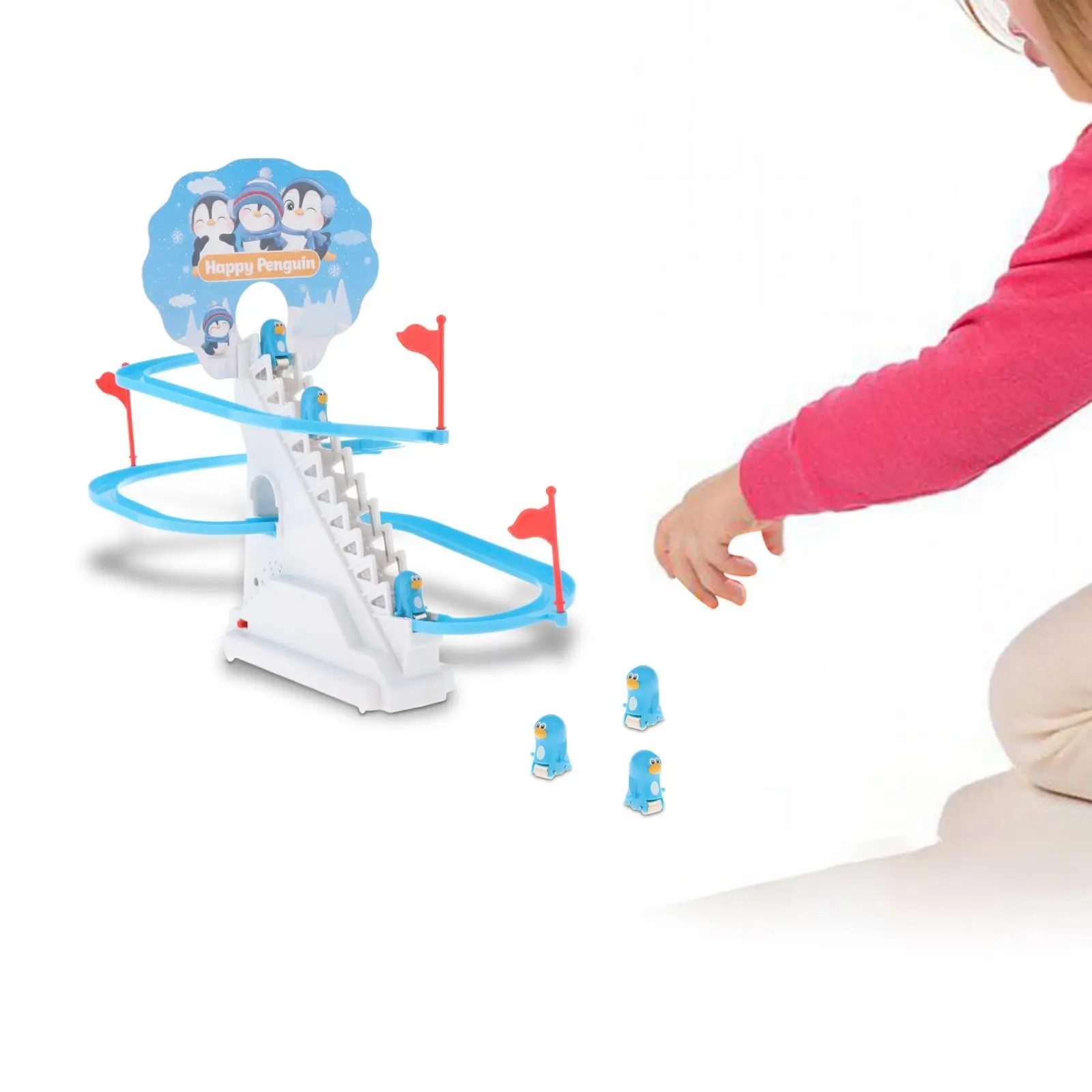 Gioco di pista da corsa Pinguino Gioca divertente set di giochi di pista da corsa per regali di compleanno per bambini