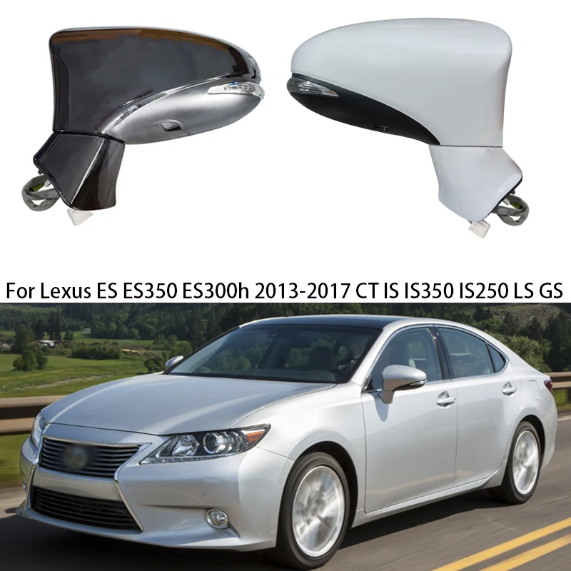 Car Side Wing Mirror Assembly For Lexus ES ES350 ES300h 2013-2017 CT IS IS350 IS250 LS GS Auto LED Turn Signal Fold Mirror Assy