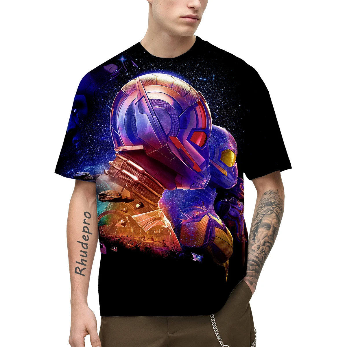 Camiseta de anime feminina e masculina, pantera 3D Print, desenhos animados, manga curta, filme, streetwear, roupas infantis, verão, 2024