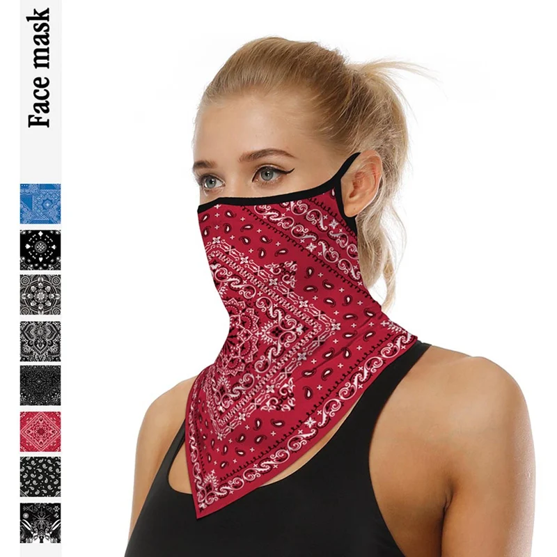 Punk Sunscreen Mask For Men Women Summer Face Neck UV Protection Ear Scarf Hip Hop Outdoor Motorcycle Cycling Bandana Scarfs