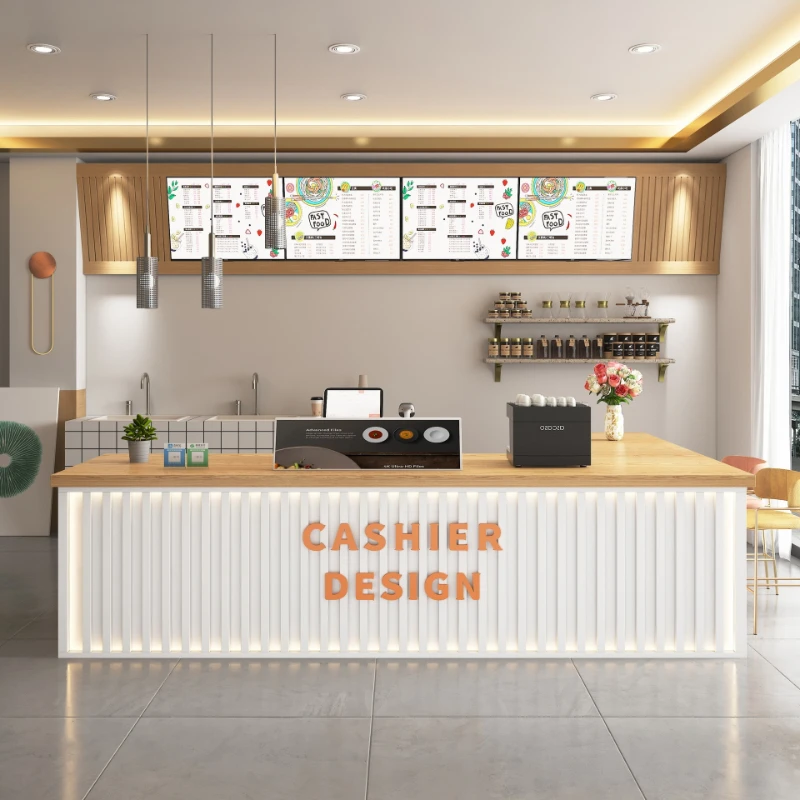 

Simple modern Reception Desks clothing stores beauty Reception Desks supermarkets Atmosphere Office Furniture receptie ZY40JDT