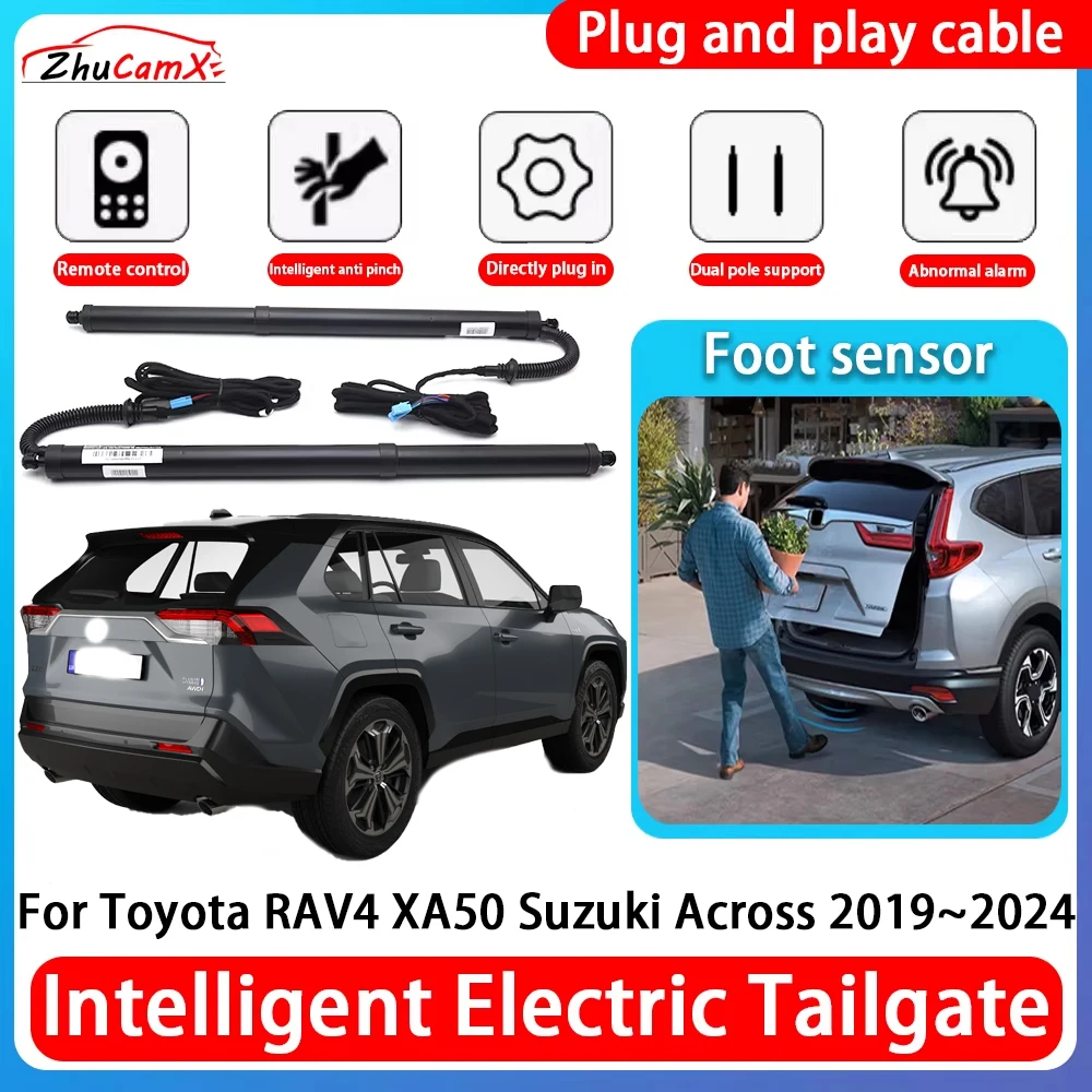 

ZhuCamX Car Power Trunk Electric Suction Tailgate Intelligent Tail Gate Lift Strut For Toyota RAV4 XA50 Suzuki Across 2019~2024