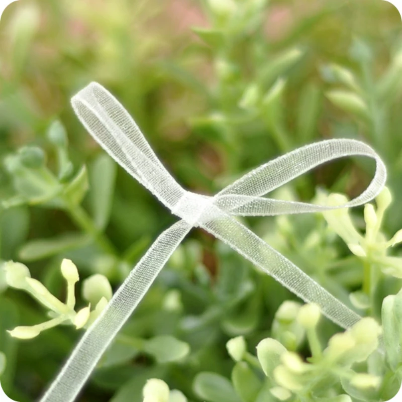 10 미터 6mm Organza 리본 결혼 선물 포장 휴일 파티 홈 장식 용품 DIY 의류 봉제 보조 재료