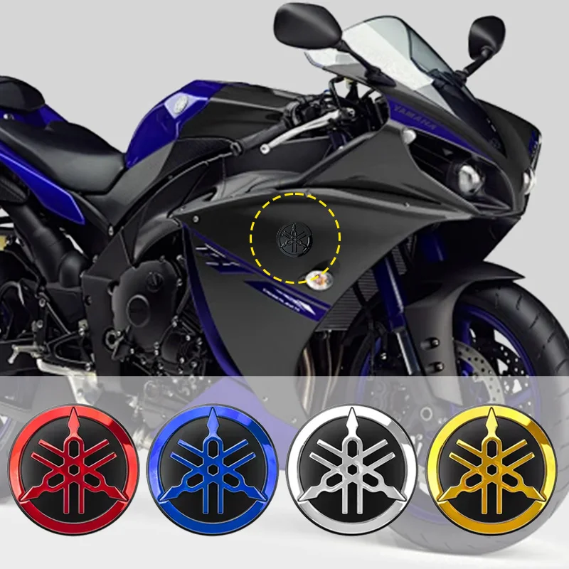 

3D Car Motorcycle Modified Car Sticker ABS Car Stickers Round Sticker Decal Badge Logo For Yamaha R1 R3 R25 Mt-09 Mt07 Accessory