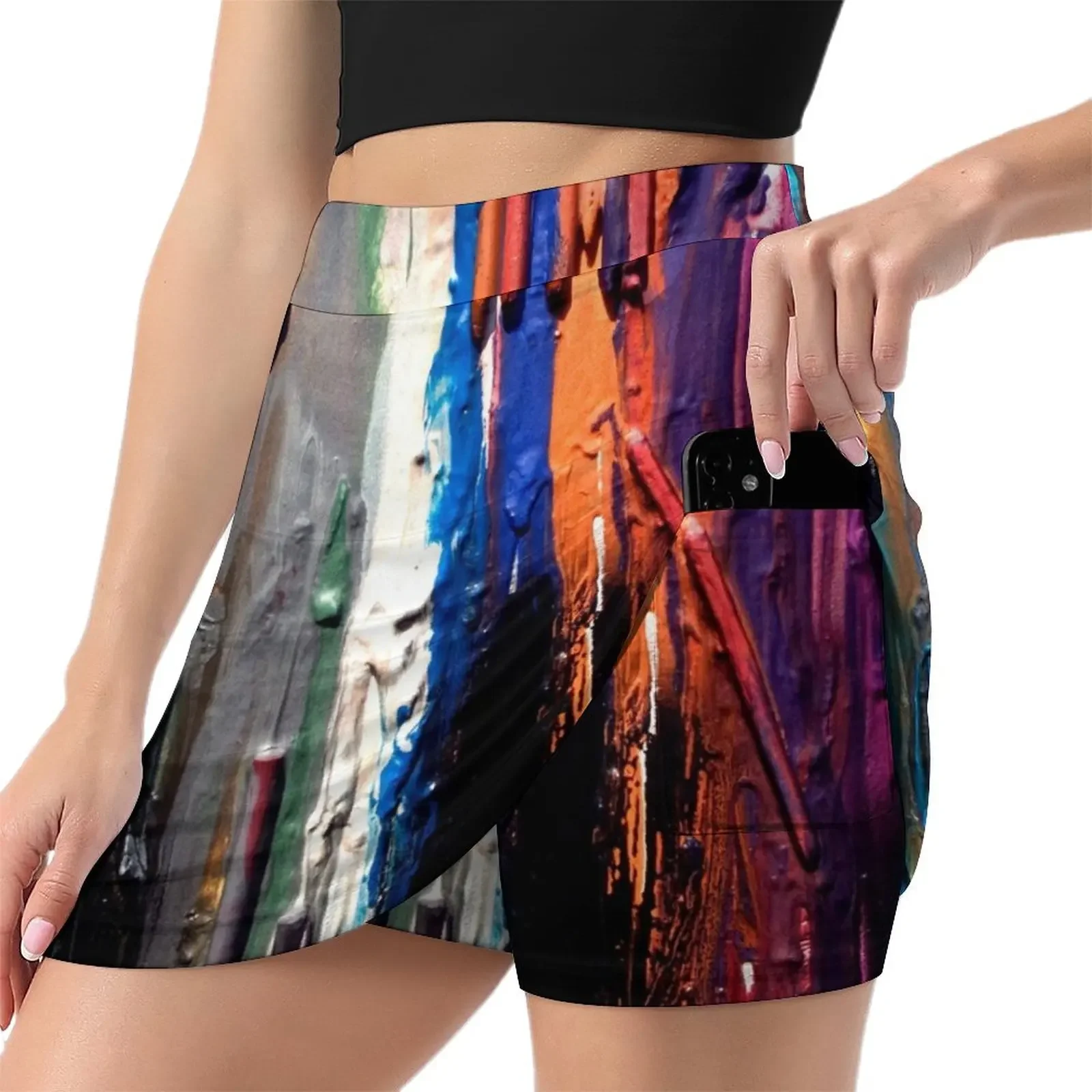 Creepy Crayon Melt Mini Skirt Clothing sexy skirt skirts for womens 2024