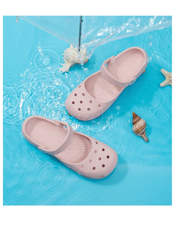 Damen Sommer Ballett Mary Jane Sandalen Rutschfeste Weiche Atmungsaktive Leichte Geschlossene Zehen Strand-Clogs – Detail 14