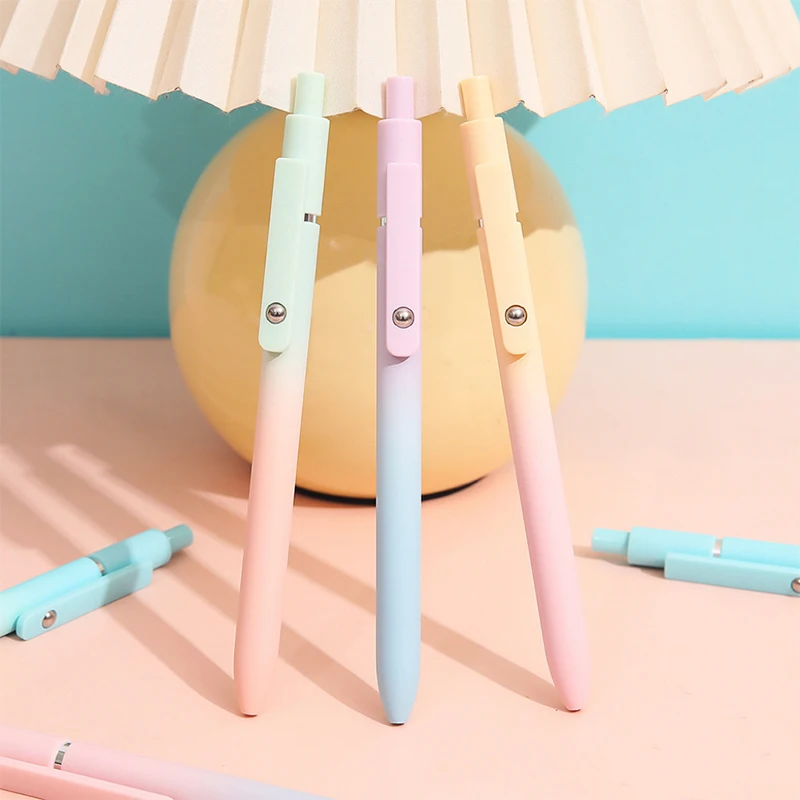 Set van 5 intrekbare gelpennen met sneldrogende zwarte inkt, fijne punt en soft-touch-ontwerp voor soepele schrijfprestaties