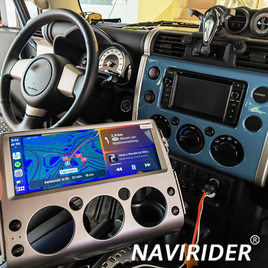 

Автомобильный радиоприемник 12,3 дюйма для Toyota FJ Cruiser J15 2006-2020, Android, GPS-навигация, автомобильная аудиосистема, мультимедийный видеоплеер BT, все в одном