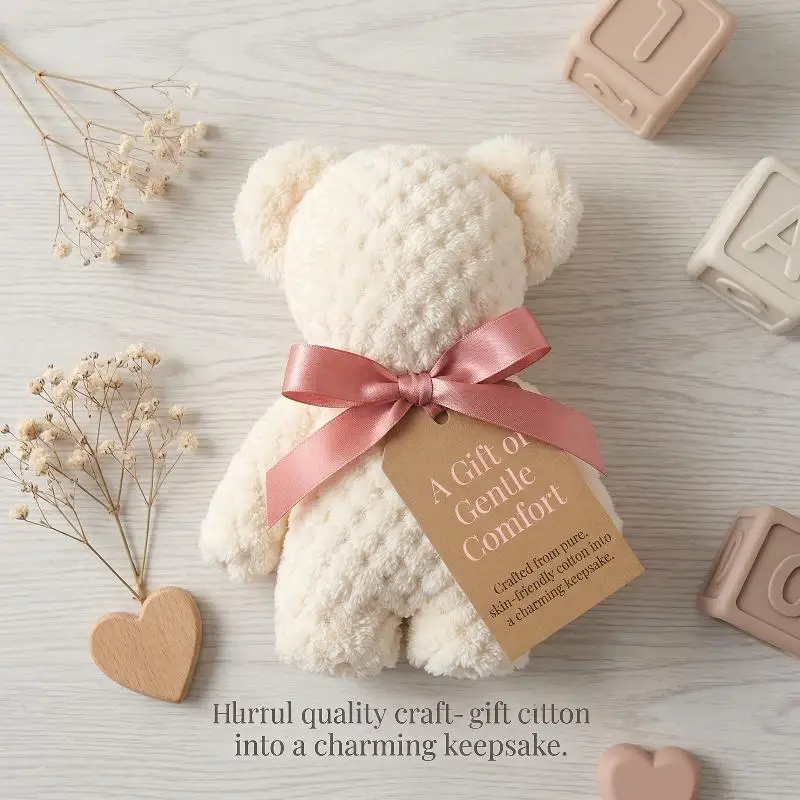 Cute Bear Design​​ Bear Towel​​ Luxury Velvet Texture​​ Absorbent Coral Velvet Hand Towel​​ Soft Thickened Face Towel