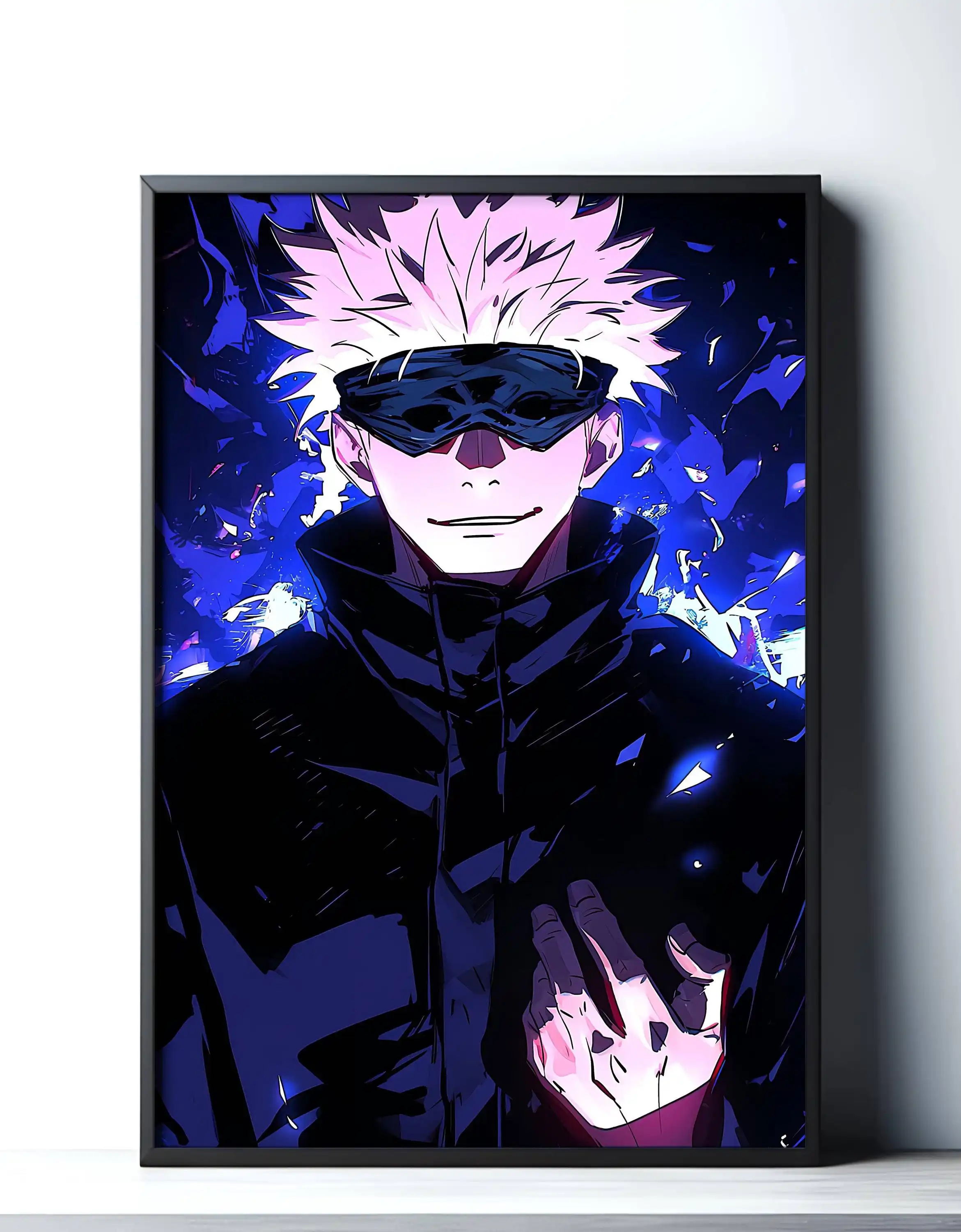 انمي ياباني Satoru Gojo Jujutsu Kaisen المشارك طباعة صور فنية للجدران قماش اللوحة غرفة المعيشة غرفة نوم ديكور المنزل هدية