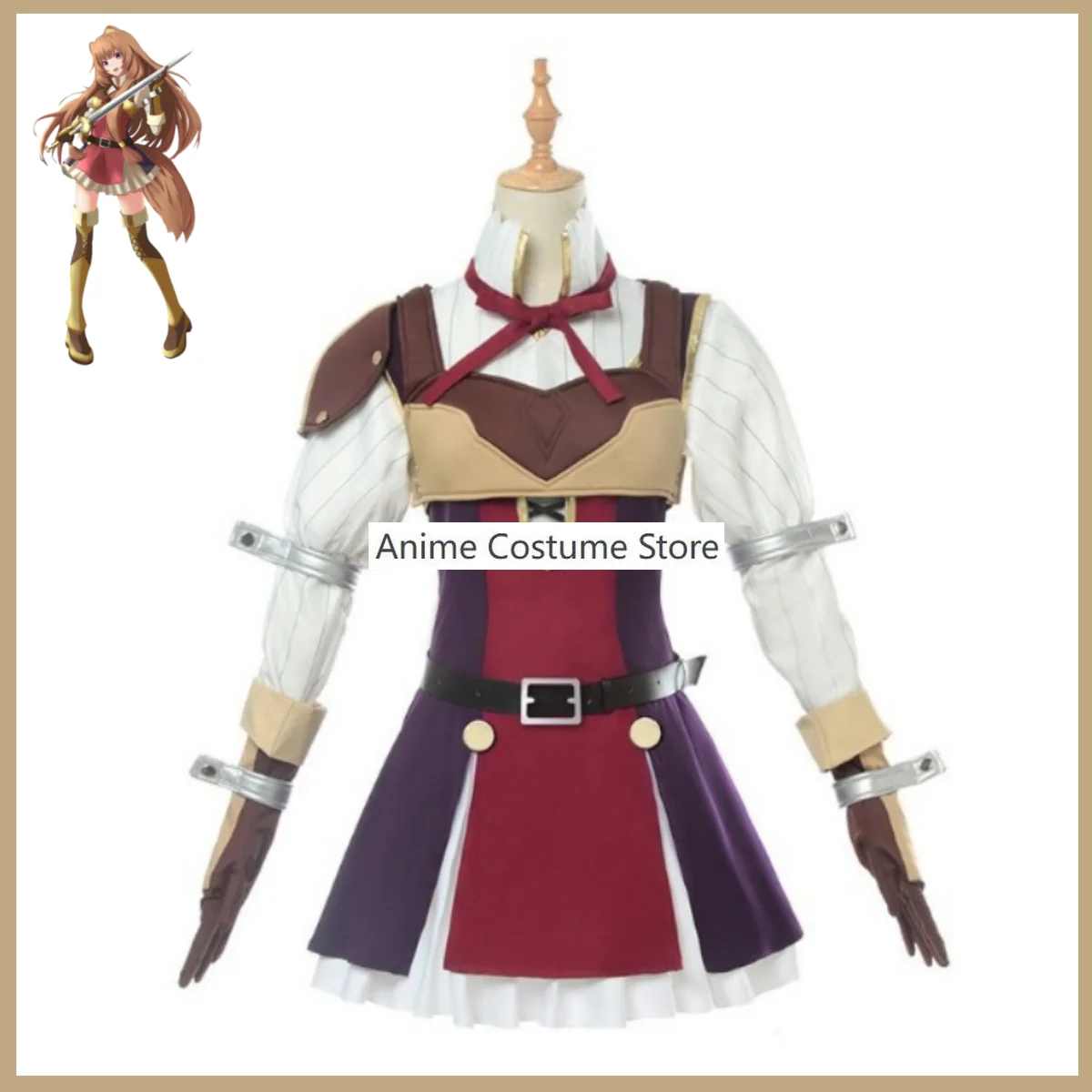 Anime The Rising of The Shield Hero Raphtaria Cosplay Costume Tate No Yuusha Wig Combat Uniform Full Set Woman Kawaii Halloween