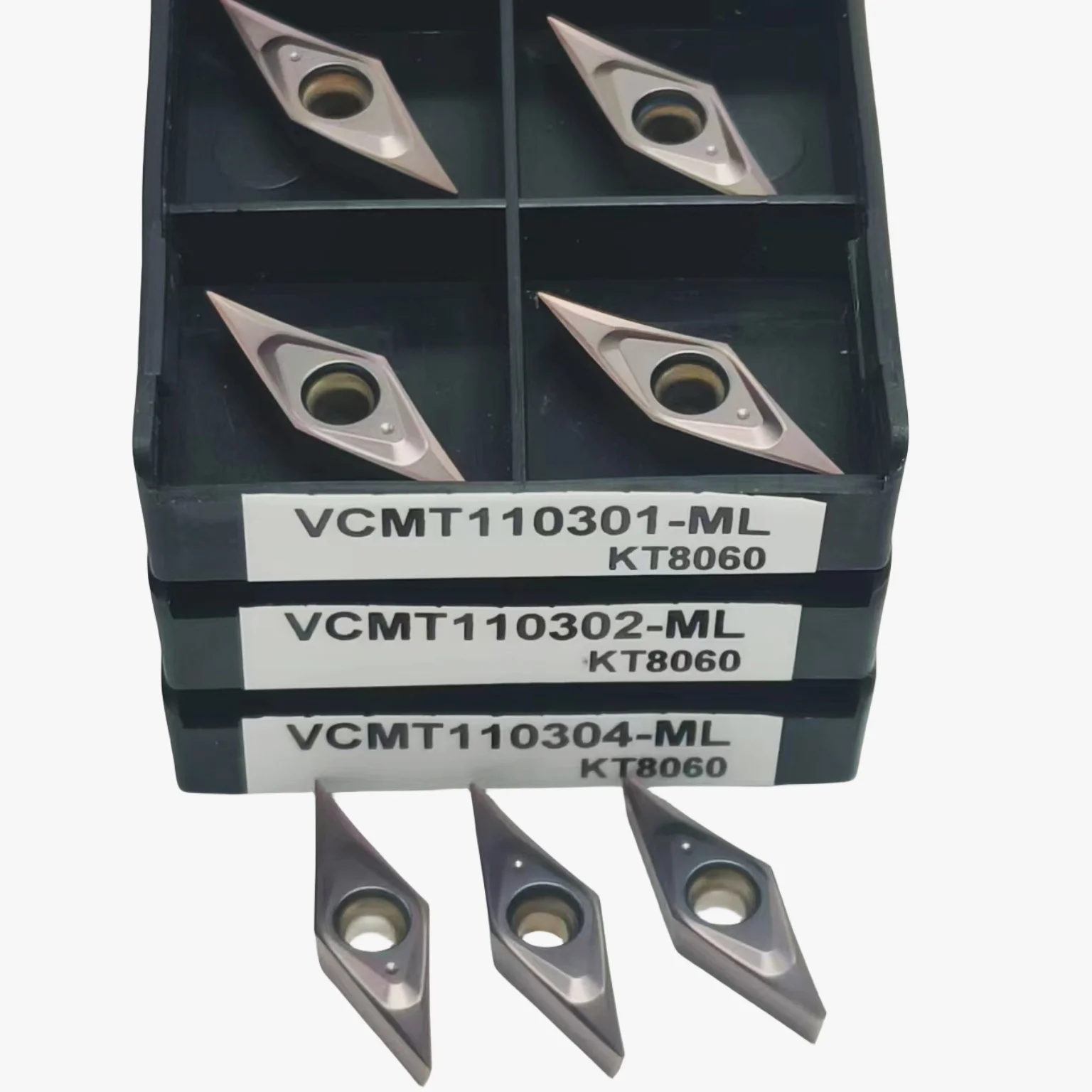 10PCS lega dura VCMT110304 VCMT110302 VCMT110301-ML KT8060 utensili per tornitura in metallo duro fresa per estremità VCMT 110302 110301 110304
