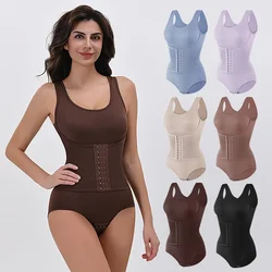 Bodysuit Shapewear Double Breasted Tummy Control Body Shaper Postpartum Slimming Woman Waist Trainer Flat Belly Comfort Corset
