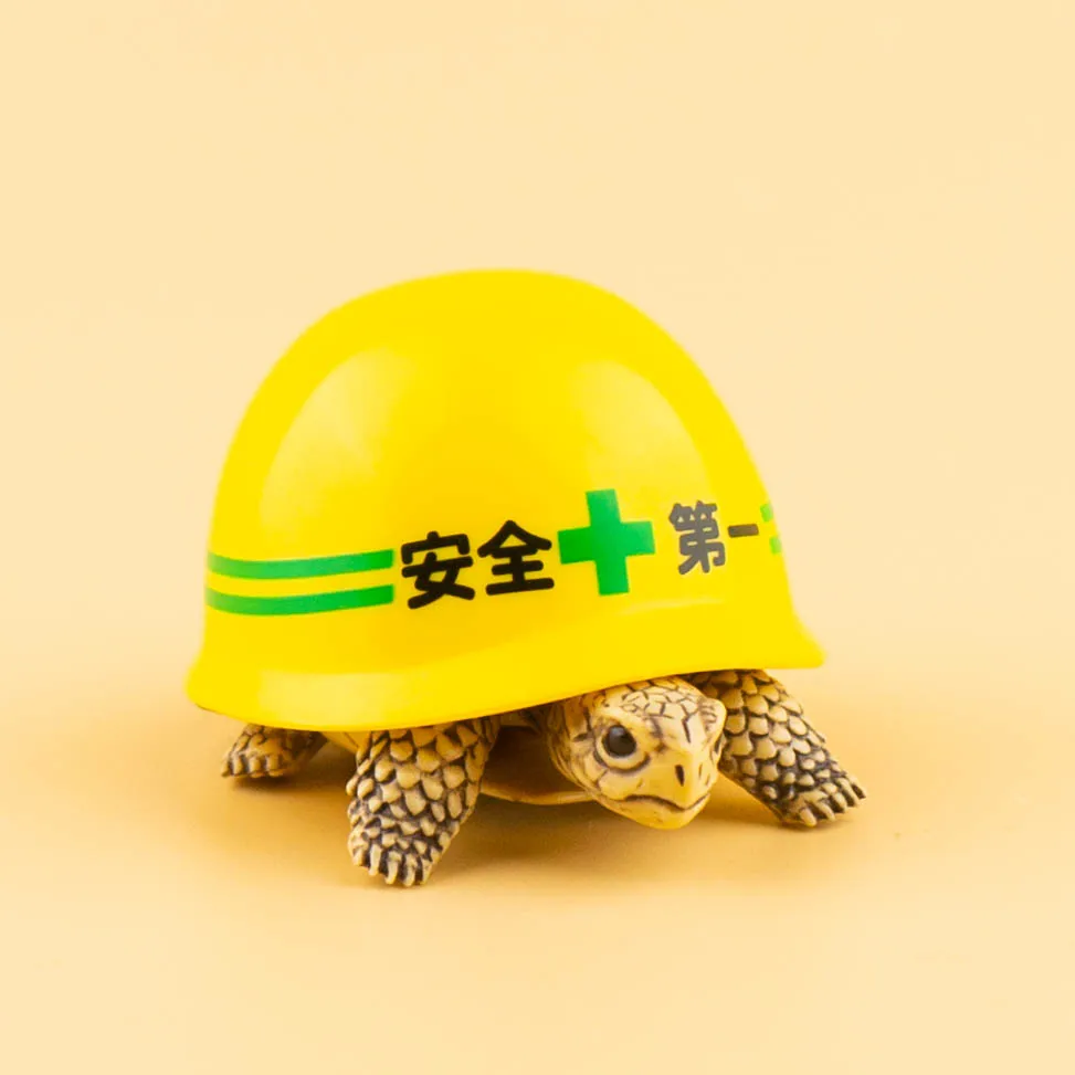 Japan Kitan Gashapon Capsule Toy indossando casco tartaruga animale assemblare modello nuova figura bambola