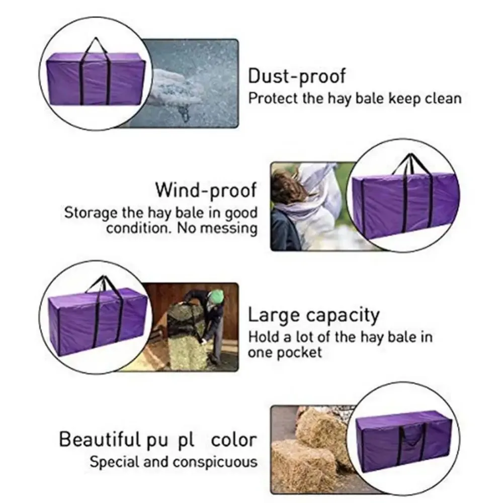 أكياس تخزين القش سعة كبيرة الحصان والماشية القش بالة حقيبة مقاوم للماء الحصان الماشية تغذية حقيبة التخزين