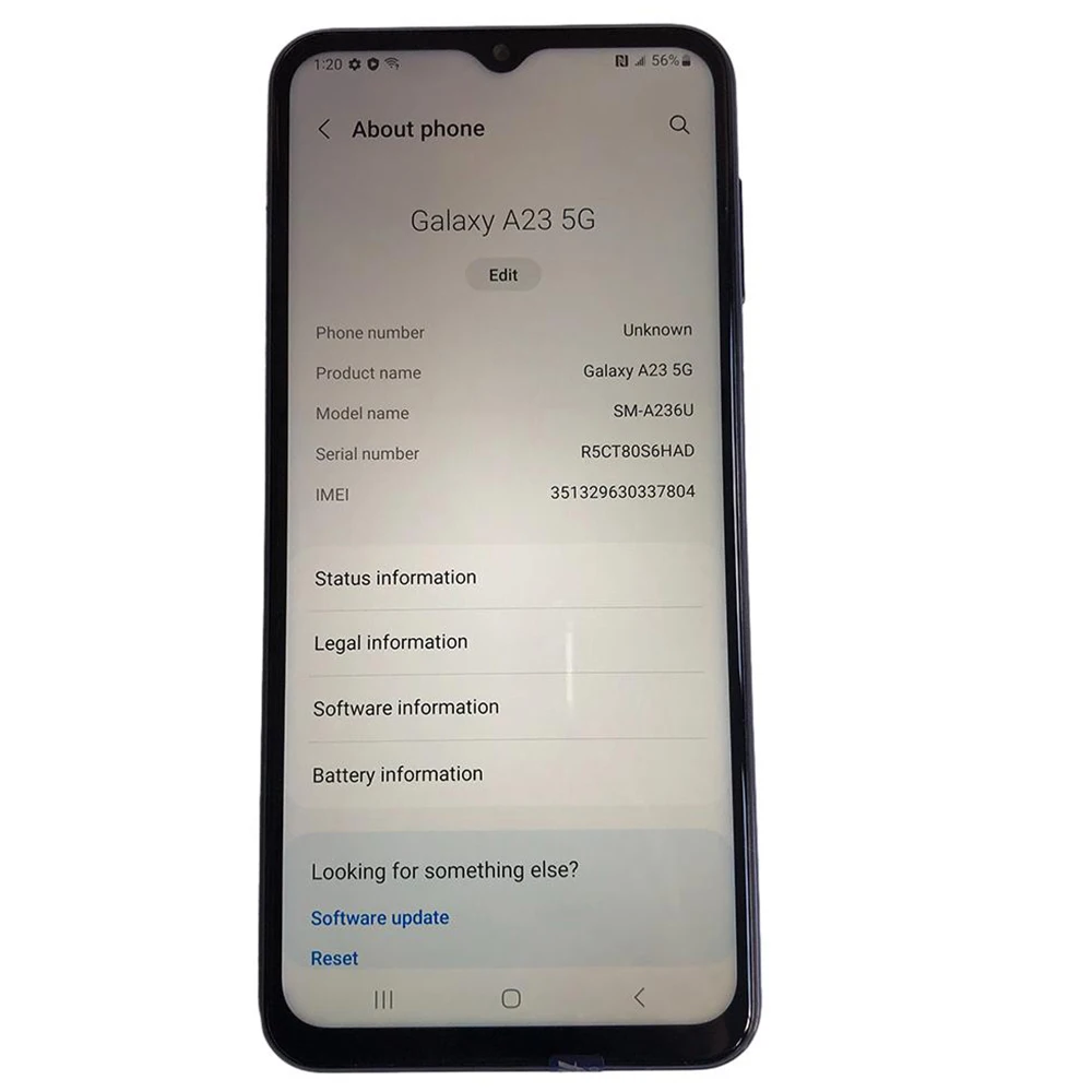 Teléfono móvil Original Samsung Galaxy A23 5G A236U/U1 6,6 "4GB RAM 64GB ROM 50MP cámara cuádruple teléfono móvil desbloqueado con huella dactilar