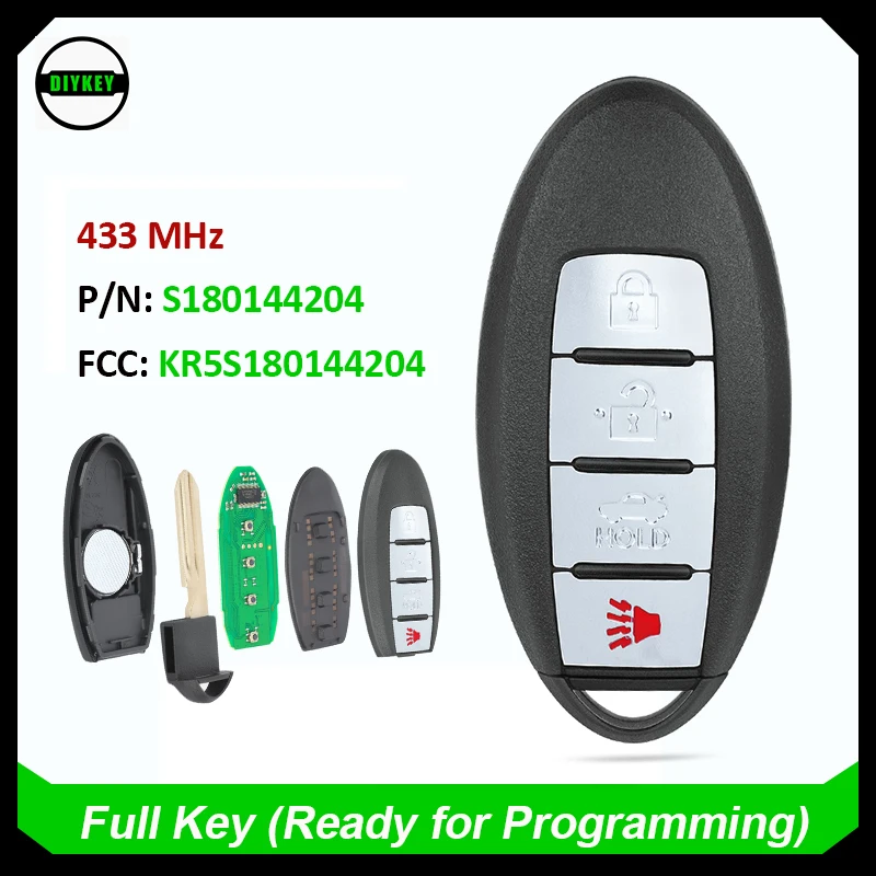 DIYKEY for Infiniti Q50 Q60 2016 2017 2018 2019 2020 Smart Remote Key Fob 433.92 MHz S180144204 KR5S180144204 P/N : 285E3-4HB0C