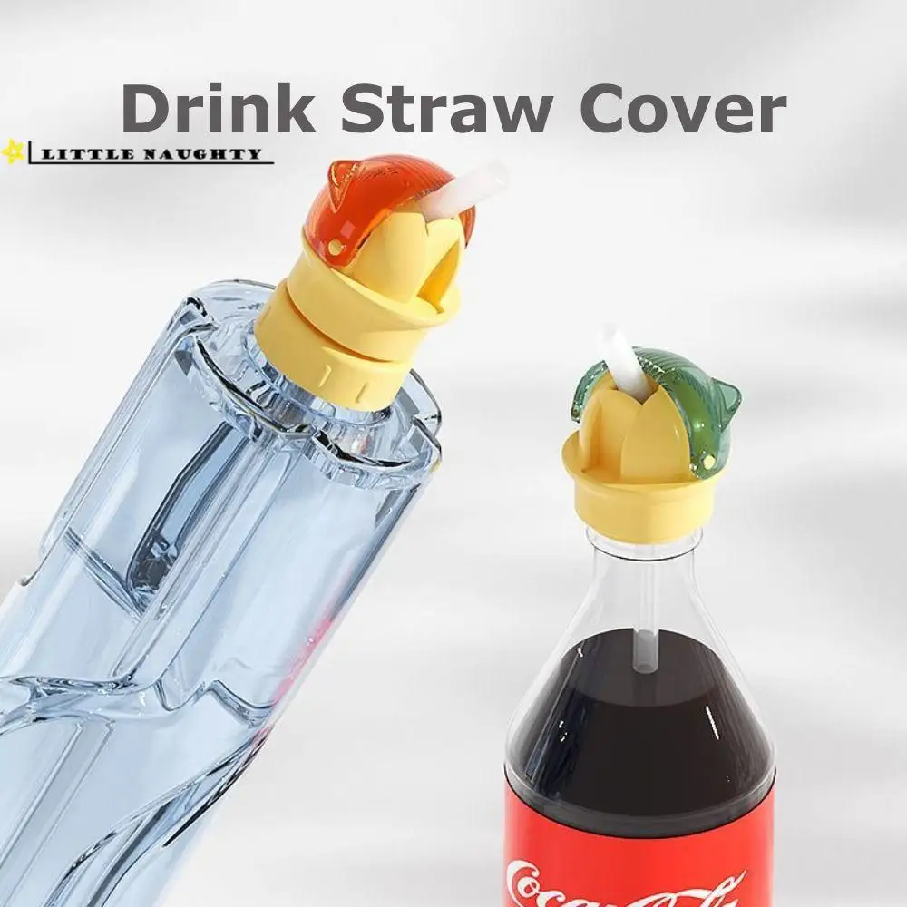 

Kids Water Bottle Cap Spill Proof Juice Soda Water Bottle Twist Cover Cap With Straw Drink Straw Sippy Cap Feeding For Children