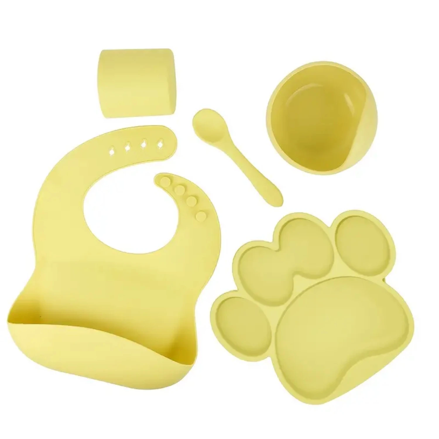 

Children's Bib Dinner Plate Set 5PCS
