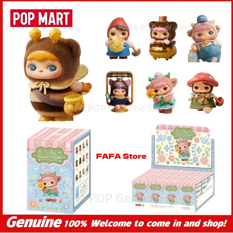 

POPMART Pucky Fairies Market Series Figure Trend Blind Box Toy Figures Desktop Ornament Collect Cute Mystery Box Gifts