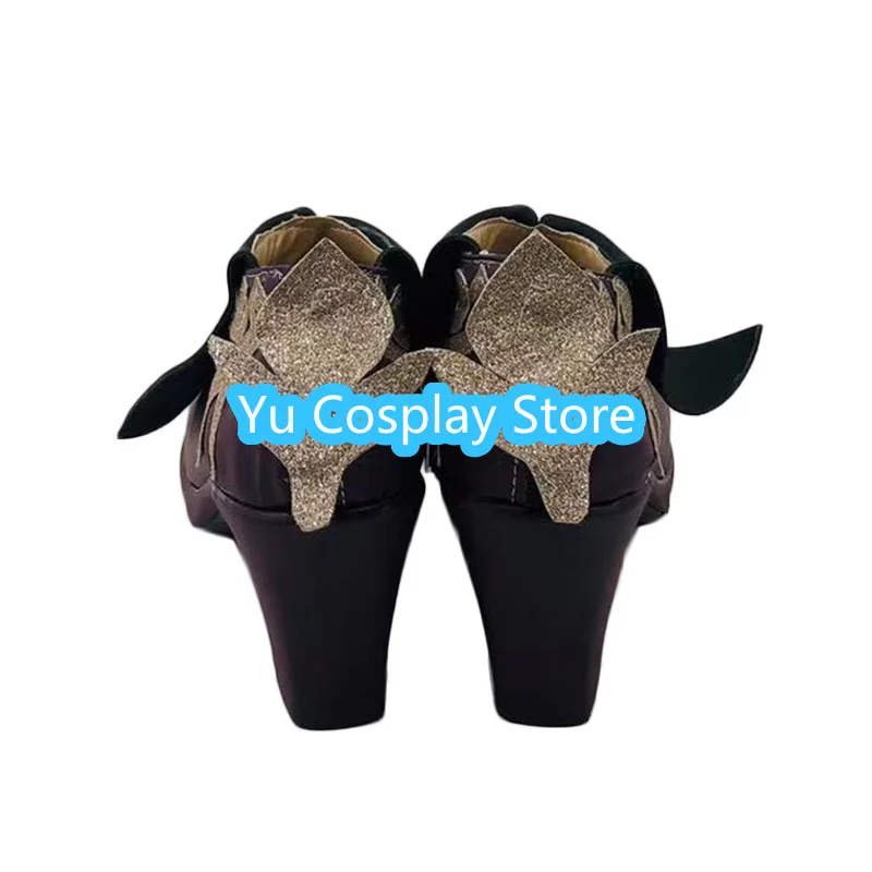 Yu コスプレストア Keqing ロールプレイングシューズ ハロウィンパーティー制服カスタマイズ 男の子と女の子の手作り PU シューズ