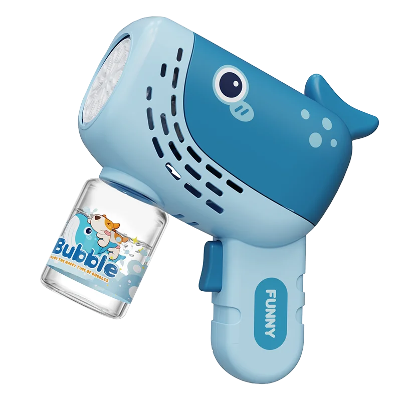 فقاعة الحوت المحمولة، منفاخ فقاعات مسدس أوتوماتيكي بالكامل، ألعاب صيفية للاستخدام الداخلي والخارجي، ألعاب يجب اقتناؤها لحفلات أعياد الميلاد وعيد الفصح