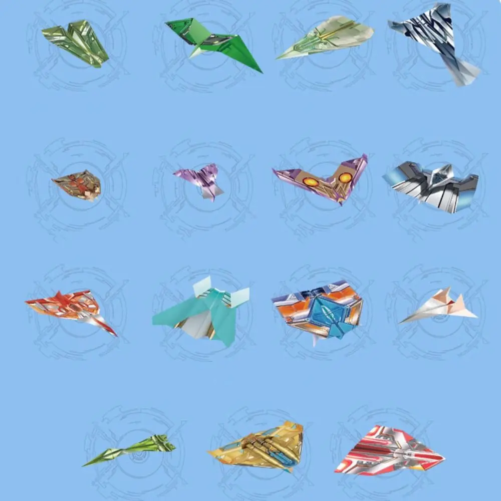 Paper Handmade Airplane Origami Montessori Folding Airplane Origami Set Cartoon Art Learning Versatile Paper Aircraft