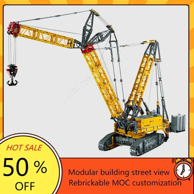 

2883 шт. MOC на заказ головоломка Liebherr гусеничный кран LR 13000 технология DIY собранная модель оригинальные игрушки праздничные рождественские подарки