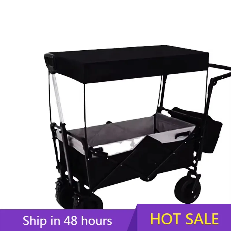

POWER LEAP Customizable Outdoor Four-Wheel Walking Wagon Collapsible Campervan Trailer Shed for Picnic Camping for Children's Ca