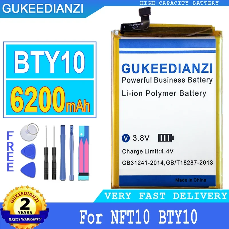 

6200mAh GUKEEDIANZI сменный аккумулятор BTY 10 для NFT10 BTY10 батарея большой мощности + Бесплатные инструменты + номер отслеживания