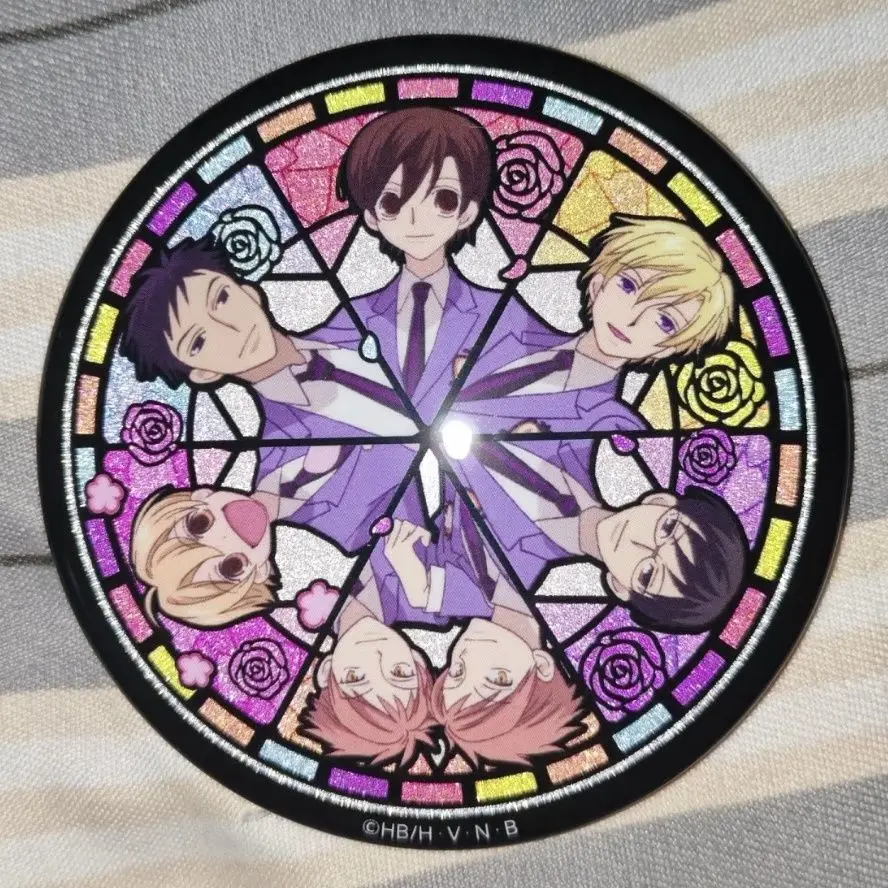 Ouran-insignia redonda del Club de presentador de la escuela secundaria, broche Fujioka Haruhi, alfileres Suou Tamaki, Accesorios para bolso, adorno de colección de productos de Anime