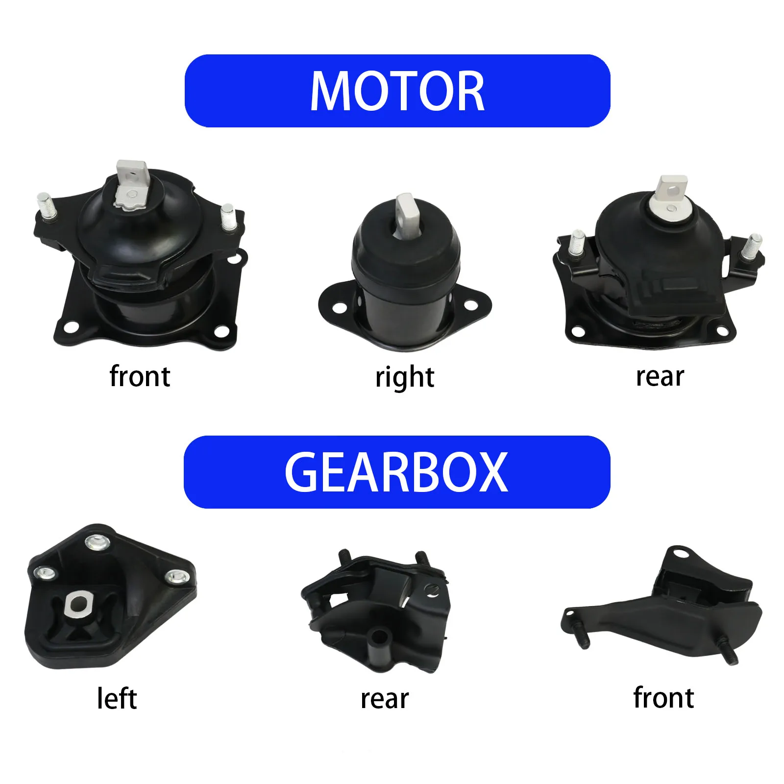 

Brand New Engine Motor and Transmission Mount Kit 6-Piece Set for 2003-2007 Honda Accord 2.4L / 2004-2008 Acura TSX 2.4L