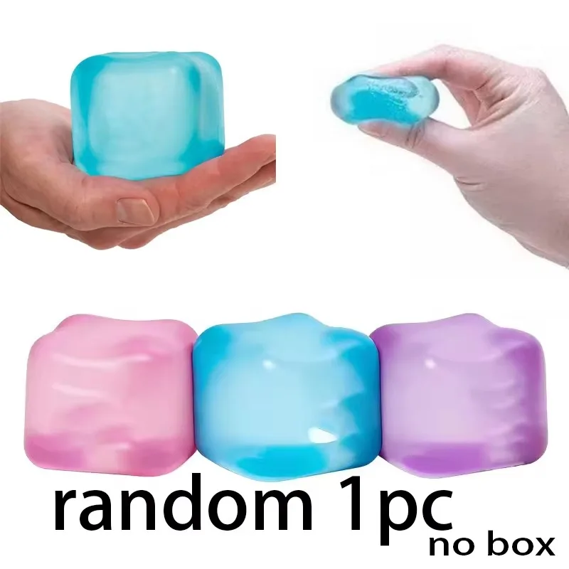Schylling NeeDoh Nice Cube Sensory Squeeze Toy Super Solid Squish Stress Relief Anxiety Sensory Tool Cube Relief Squishy Cube