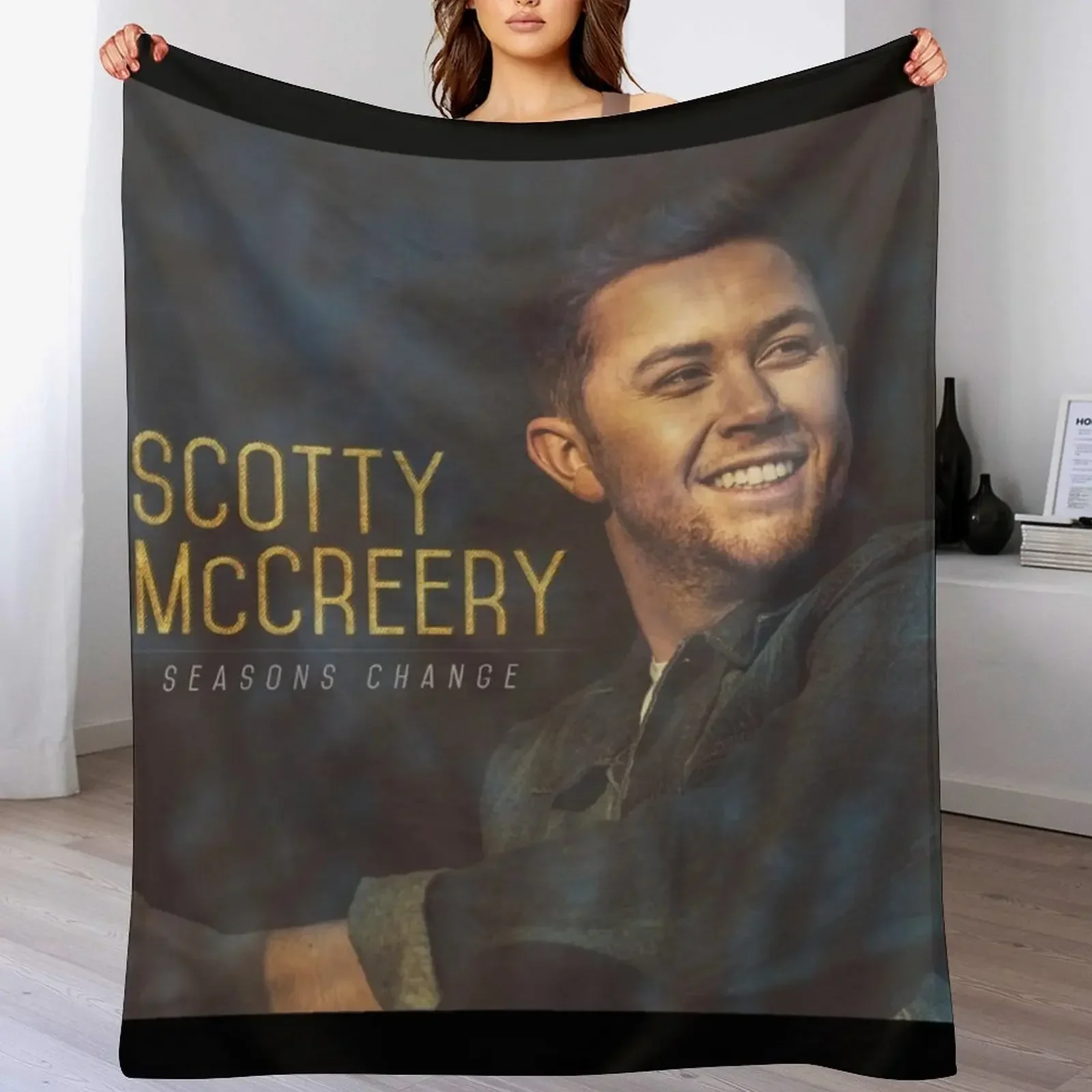 Scotty McCreery seasons change Throw Blanket Personalized Gift heavy to sleep Flannel Bed covers Blankets 4