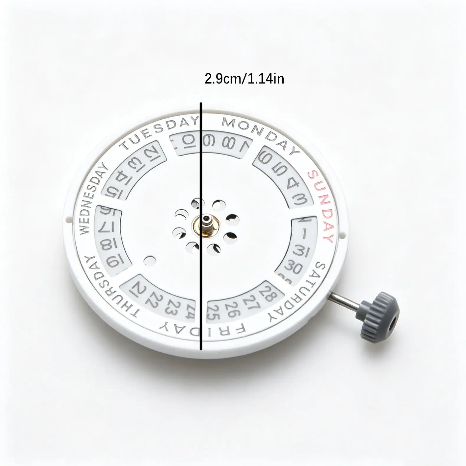 21 Jewels For Miyota 8285 Mechanical Automatic Movement 21,600 Vph Double Calendar Date At 3:00 Watch Movement Replacement image 4