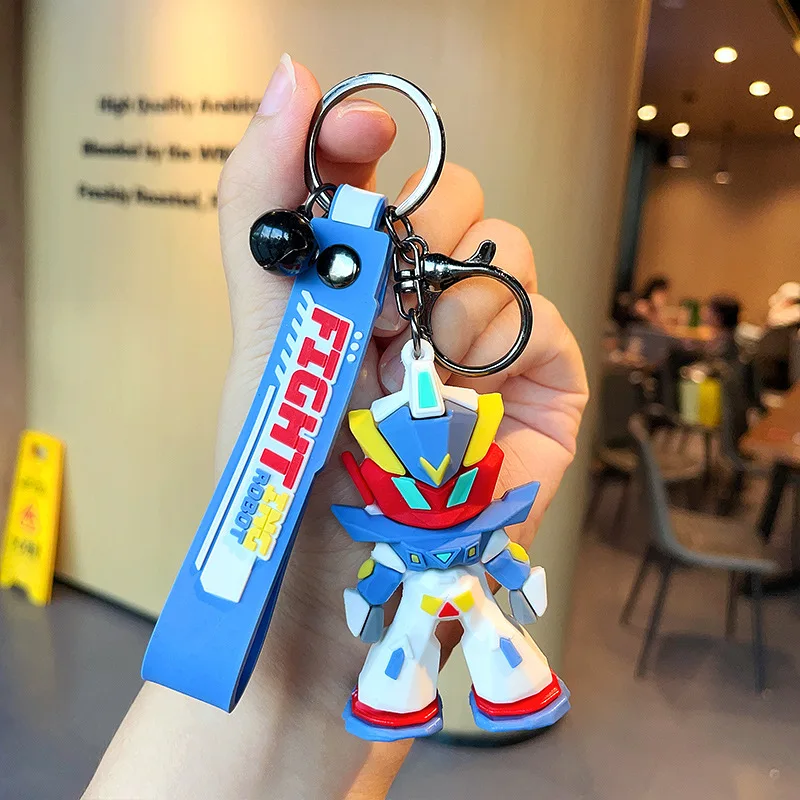 Creative Battle Robot Keychain Cartoon Transform Robot High-grade Pendant Keyring for Men Bag Car Charm Ornament Keyfob Jewelry