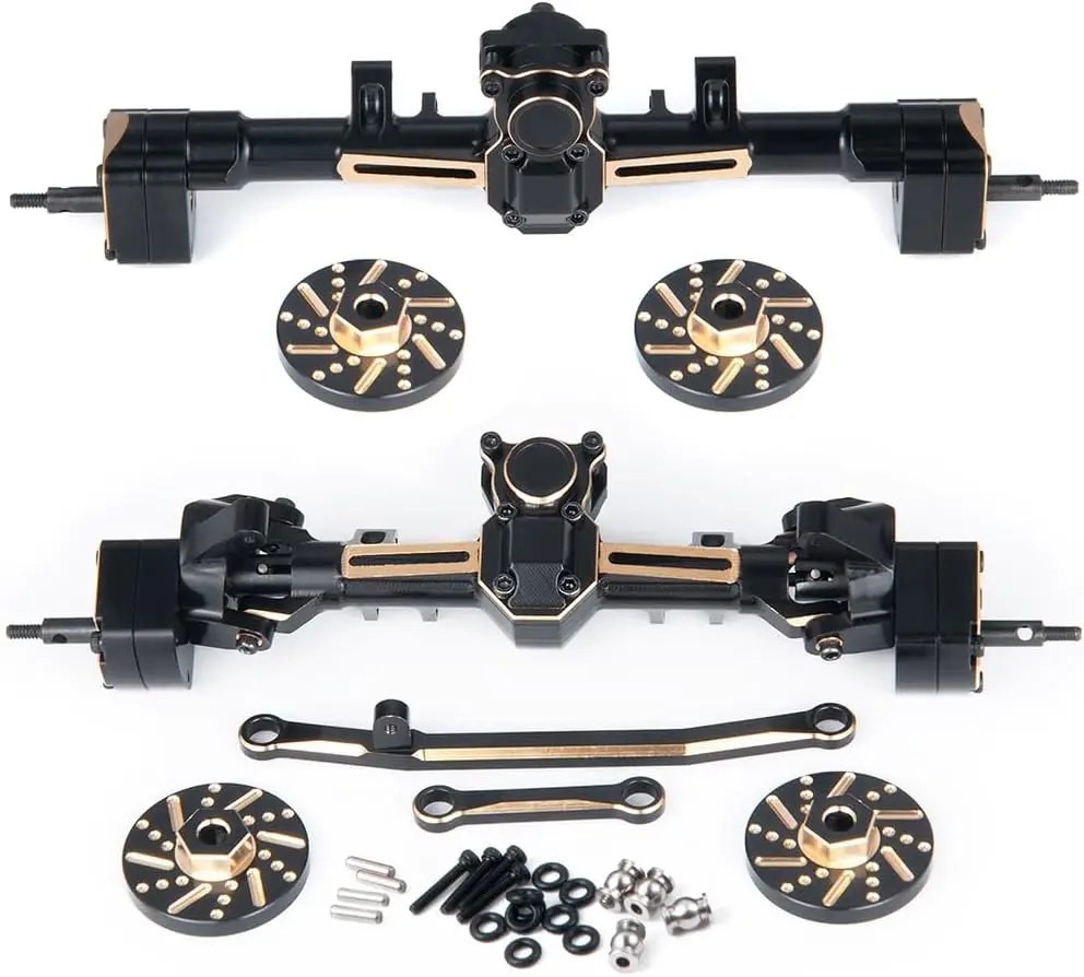 Universal Front and Rear Axle Set with Counterweights for 1/24 Scale RC Crawler Car