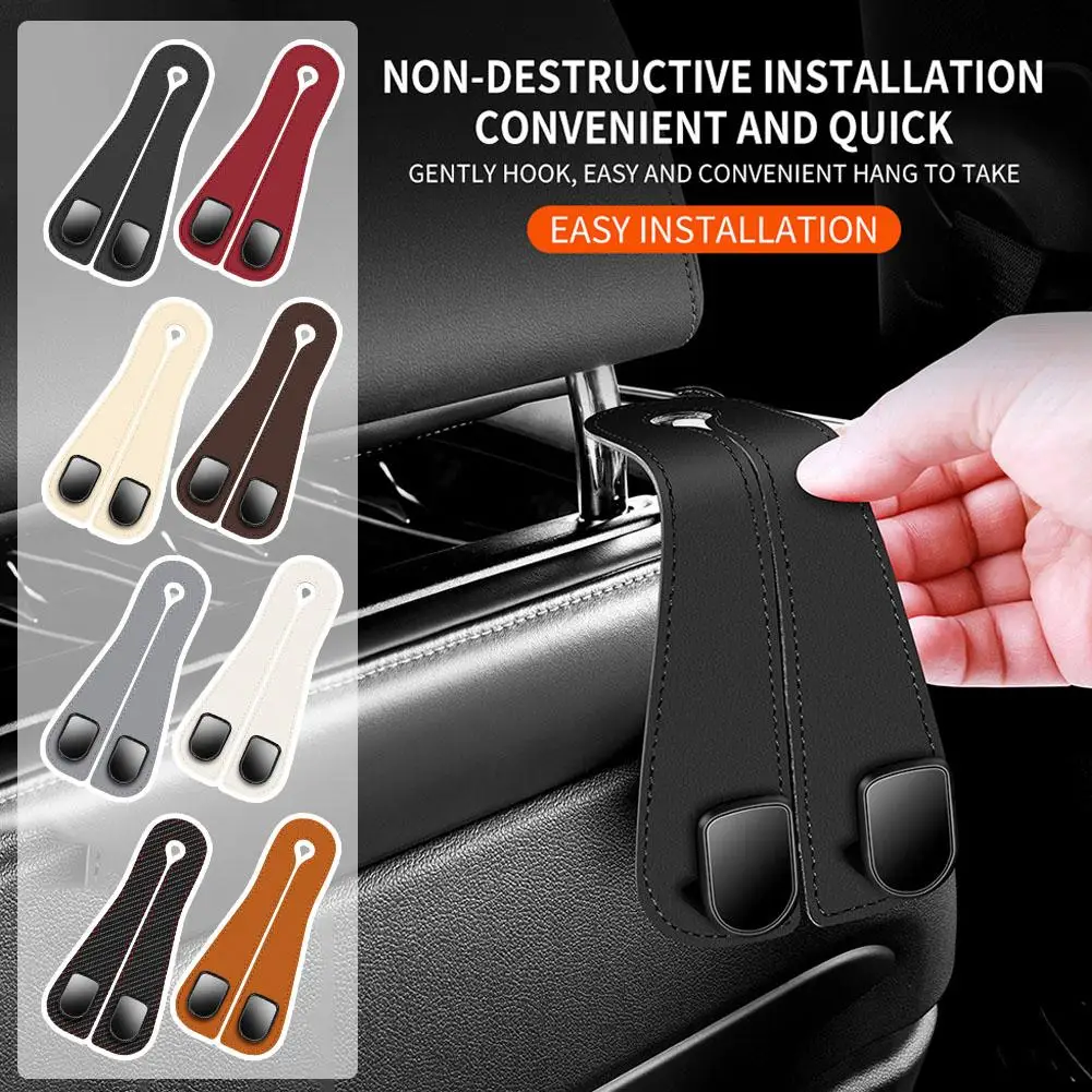 

1pcs 5-10Kg New Car Seat Back Hook Car Interior Storage Small Carrying Packaging Items Leather Accessories Outer Car Interi R9X7