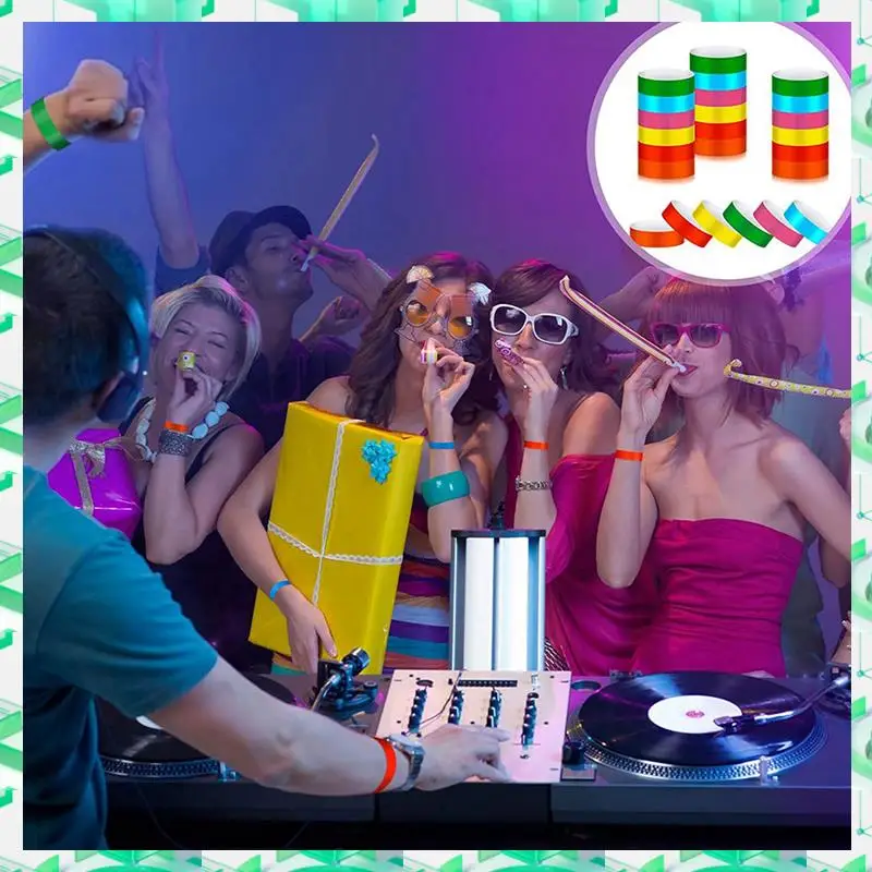 

3C Electron 1800Pcs Waterproof Hand Bands Neon Wrist Bands For Events Concert Wristbands Adhesive Wristbands For Party,1800Pcs W