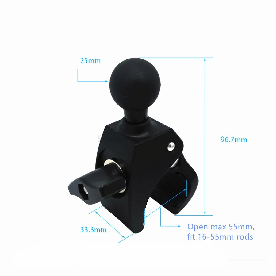 Kit 3 em 1 de 15cm, super braçadeira, soquete duplo, braço, monitor de 1 polegada, suporte de montagem esférica, base de montagem para câmera gopro