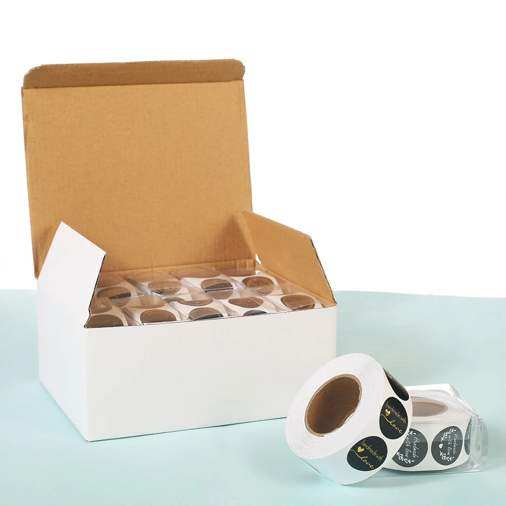 

500 Pcs Seal Sticker Roll Sealing Label Round Stickers Letter for Packing Bag Gift