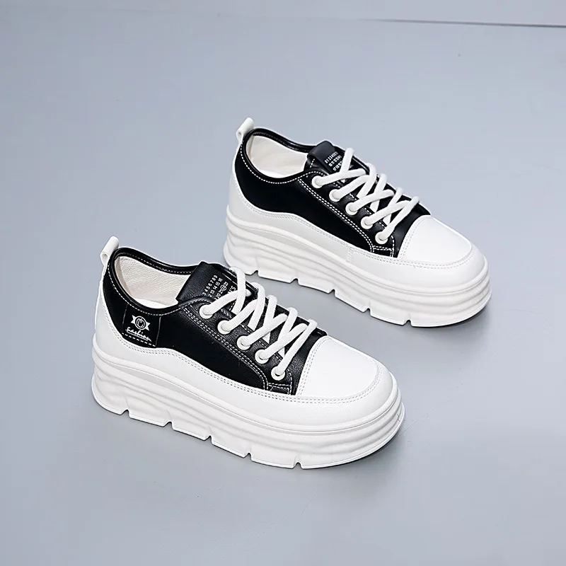 

Women's Sneakers Luxury Leather Casual Shoes 5cm Height Increasing Sport Shoe Designer Platform Shoes for Women Vulcanized Shoes